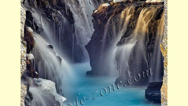Waterfall-Blues-Bruarfoss-Iceland Waterfall-Blues-Bruarfoss-Iceland