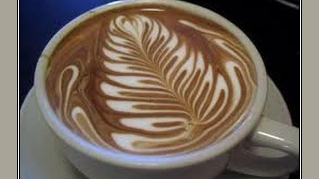 Arte del café con leche: bonito diseño Arte del café con leche: bonito diseño