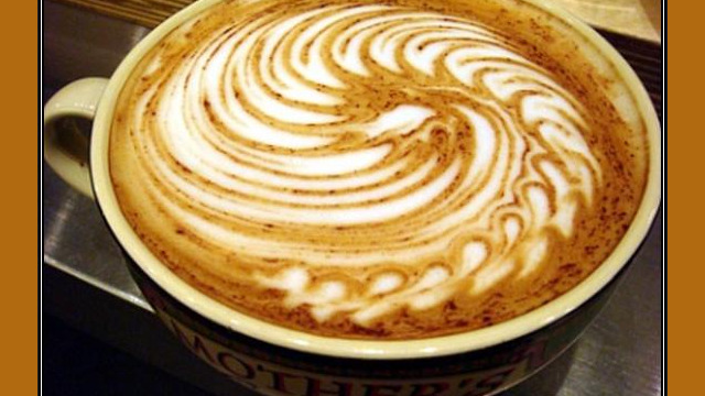 Arte del café con leche: bonito diseño Arte del café con leche: bonito diseño